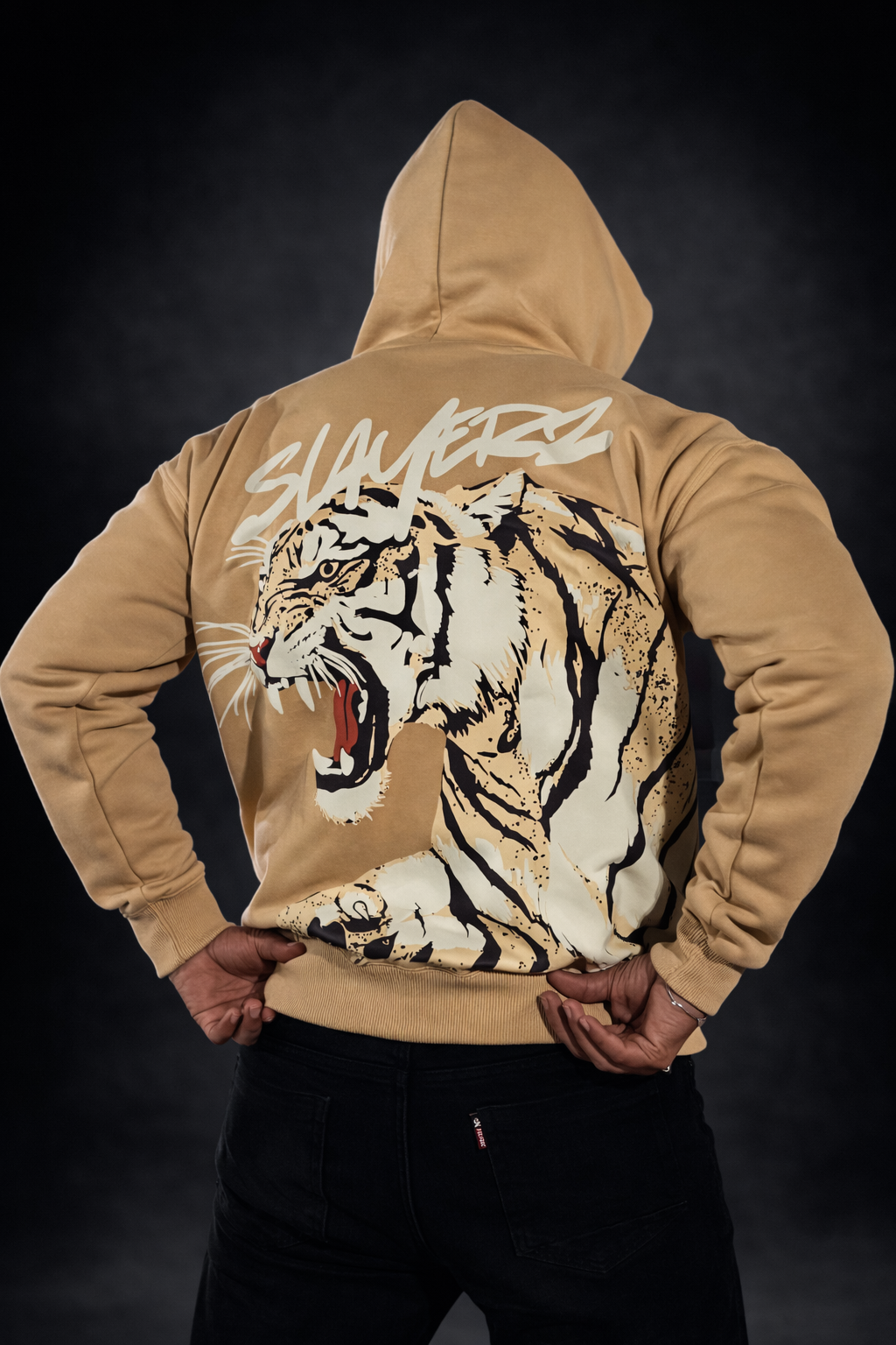 Beige Tiger Hoodie
