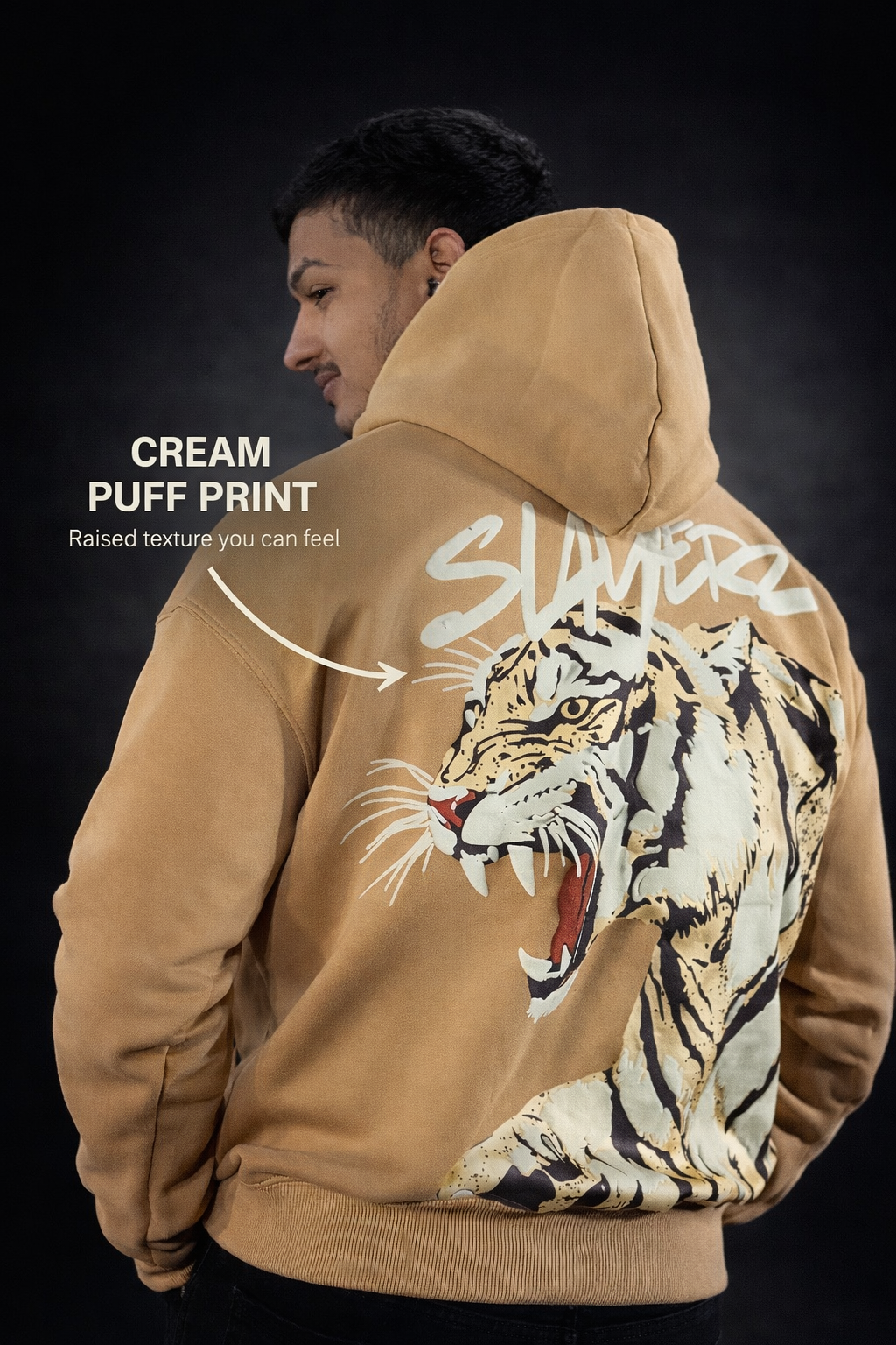 Beige Tiger Hoodie