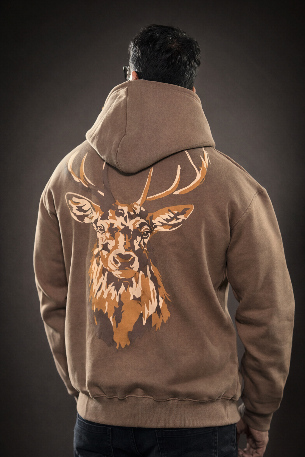 Mocha Stag Strength Hoodie