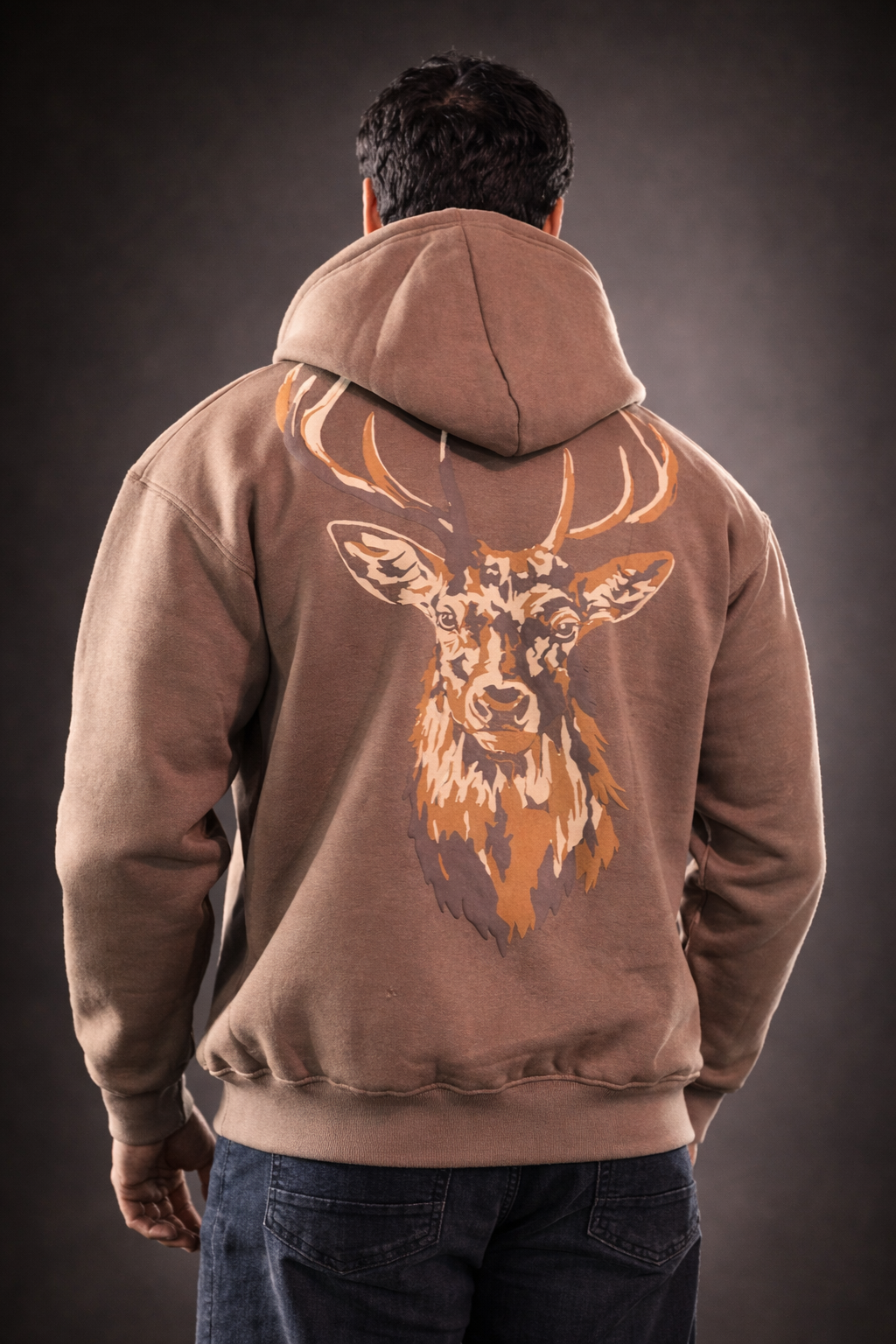 Mocha Stag Strength Hoodie