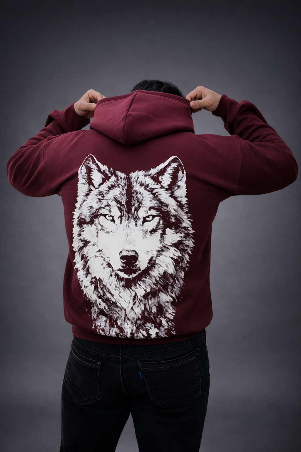 Wine Wolf Hoodie