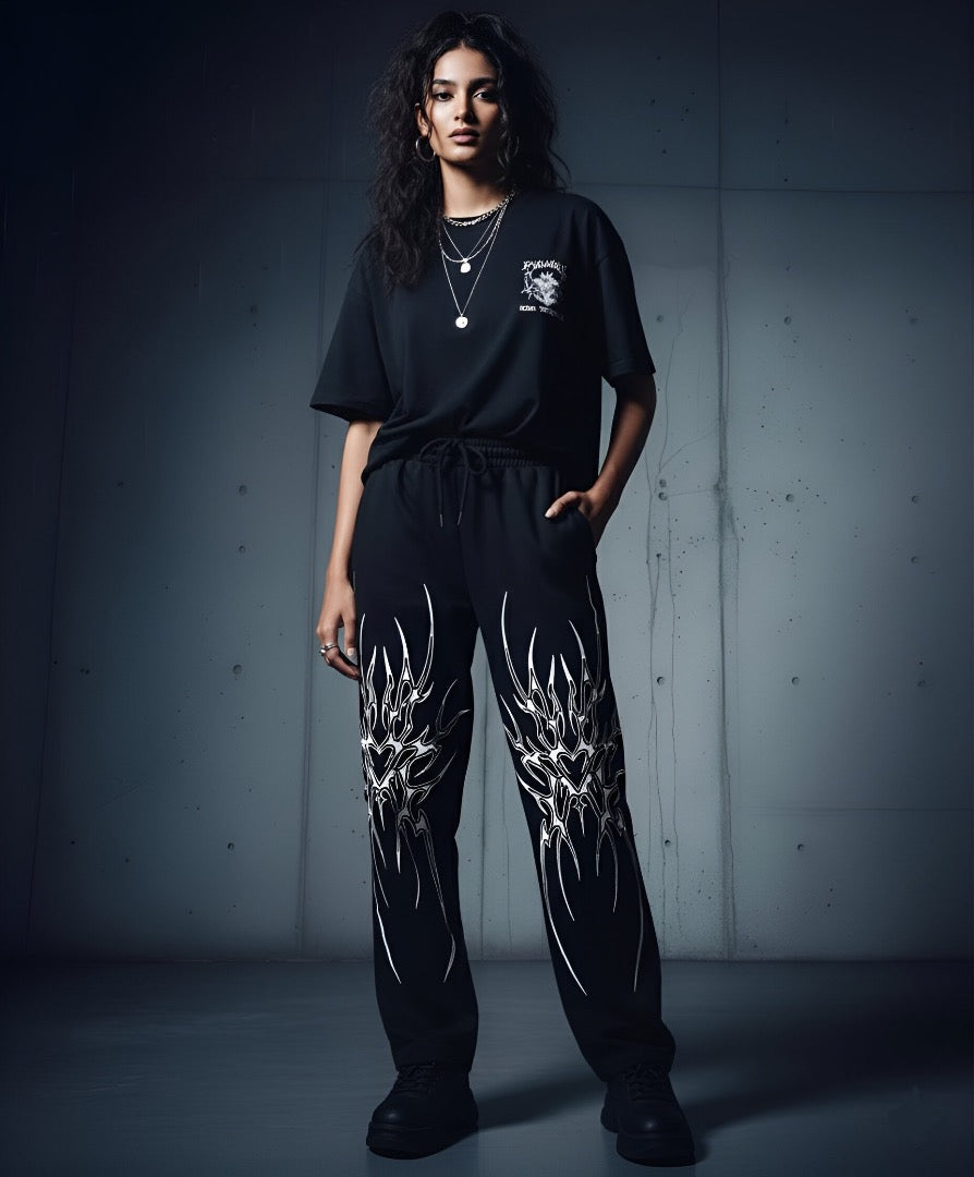 GOTHIC BAGGY TRACK PANTS (Women's)
